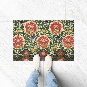 Owen Jones Chinoiserie Roter Lotus Blumendesign Fußmatte