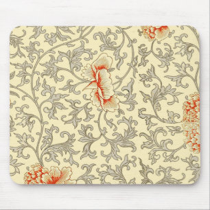 Owen Jones Vintage-Muster: Korallenblüten in Grau Mousepad