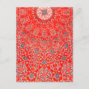 Owen Jones Vintage rotes türkisches Musterdesign P Postkarte