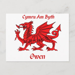 Owen Welsh Dragon Postkarte