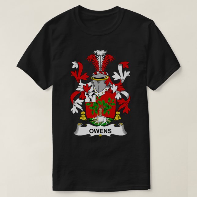Owens Coat of Arms  Family Crest Premium  T-Shirt (Design vorne)