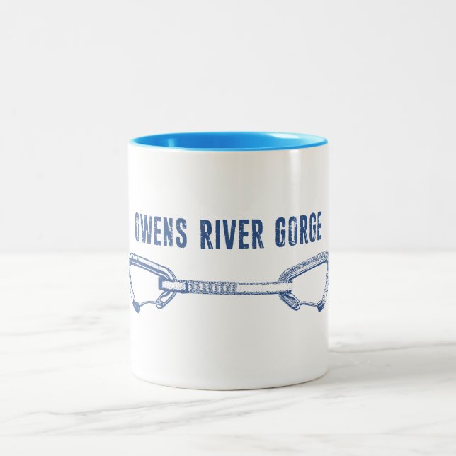Owens River Gorge Fels Kletter Schnellverschluss Zweifarbige Tasse (Mittel)