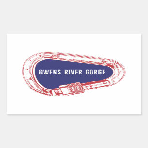Owens River Gorge Klettern Carabiner Rechteckiger Aufkleber