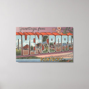 Owensboro, Kentucky - Große Buchstabenszenen Leinwanddruck