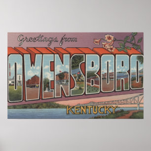 Owensboro, Kentucky - Große Buchstabenszenen Poster