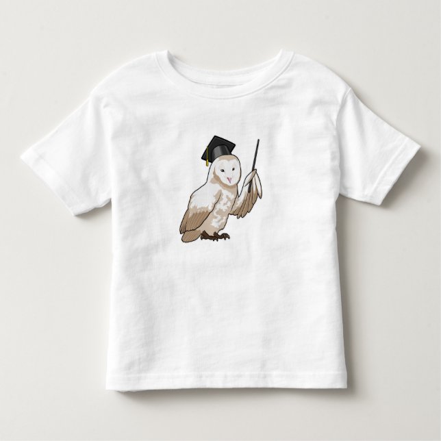 Owl als Lehrer mit Pointer Kleinkind T-shirt (Vorderseite)