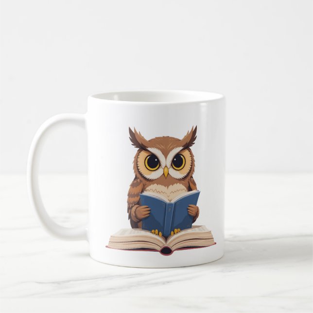 Owl Always Liebe Reading , Klassische Tasse (Links)