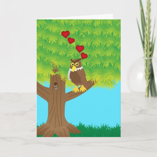 Owl always love you karte (Vorderseite)