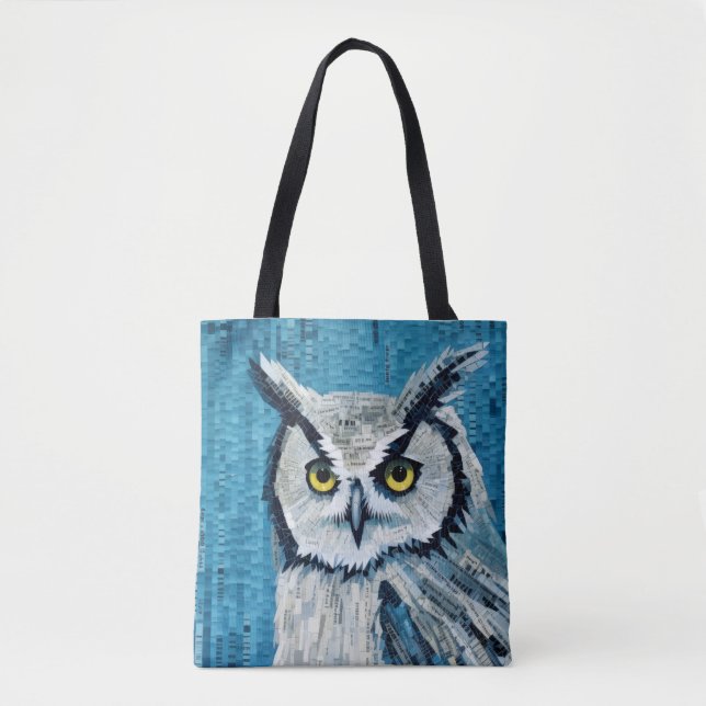 Owl Animal Bird Art Deco Paint Mosaic (Vorderseite)