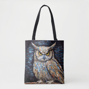 Owl Animal Bird Art Deco Paint Mosaic