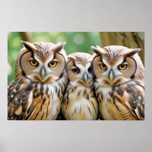 Owl Animal Nature Zuneigung Poster