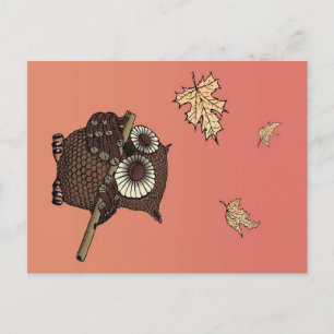 Owl Animals Art   An Owl On Old Paper Feiertagspostkarte