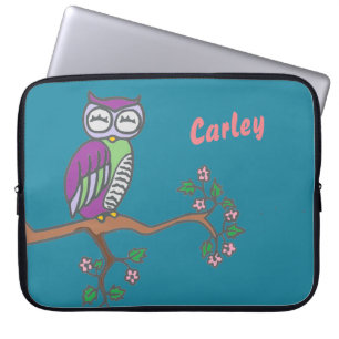 Owl Art Night Personalisiert Laptopschutzhülle