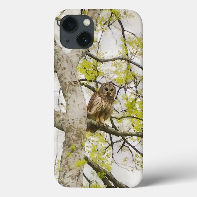 Owl Art Wild Nature Phone Case (Rückseite)