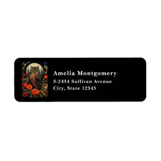 Owl at Night with a Full Moon - Address