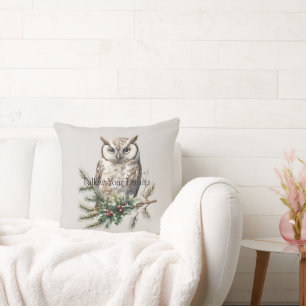 Owl auf Branch Kissen