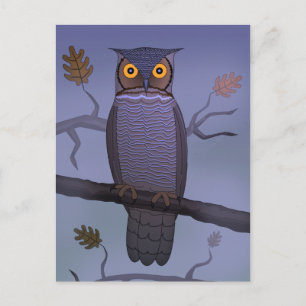 Owl auf Branch Postkarte