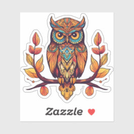 Owl auf einer Verzweigung Aufkleber