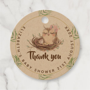 Owl Baby Danke, dass ihr Tags Liebhaber Boy Girl g Geschenkanhänger