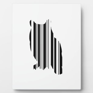 OWL BAR CODE Vogel Barcode Aviendesignmuster Fotoplatte