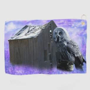 Owl Barn Shed Golfhandtuch