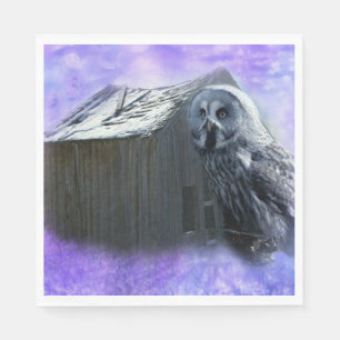 Owl Barn Shed Serviette