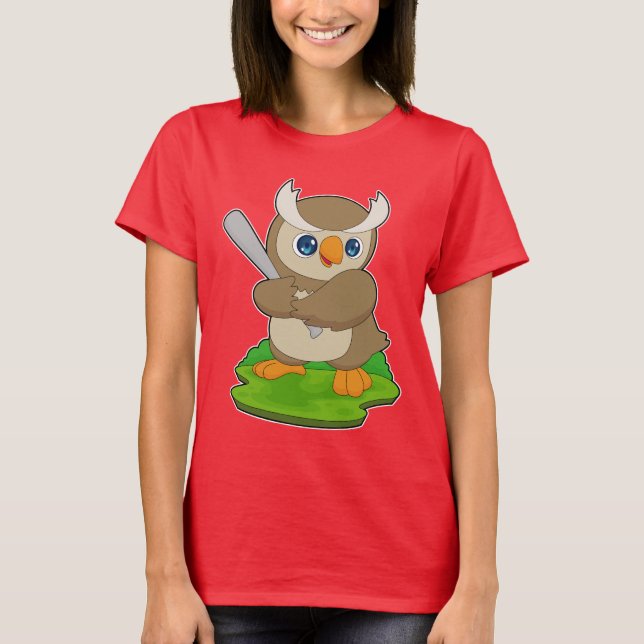 Owl Baseball T-Shirt (Vorderseite)