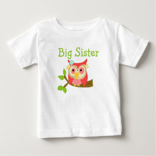 Owl Big Sister Baby T-shirt
