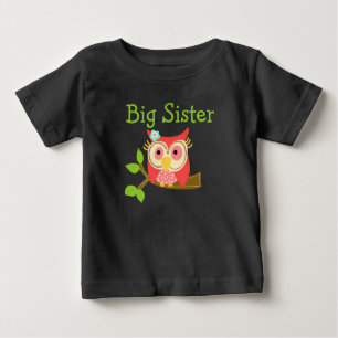 Owl Big Sister Baby T-shirt