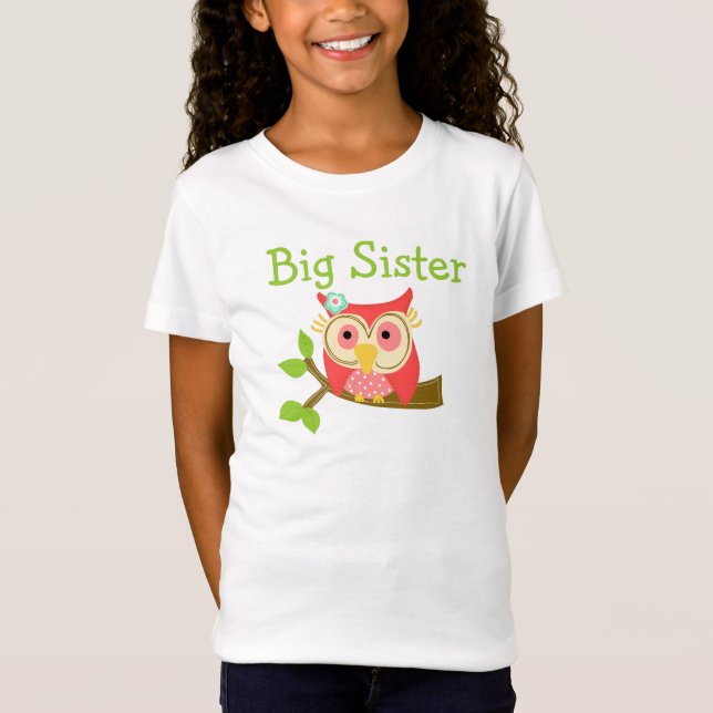 Owl Big Sister T-Shirt (Vorderseite)