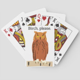 Owl Birch Please Playing Cards Spielkarten