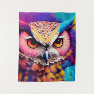 Owl Bird Animal Discovery Adventure Nature Planet Wandteppich