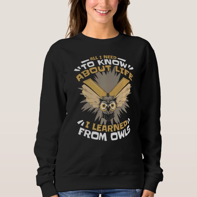Owl Bird Animal Owls Sweatshirt (Vorderseite)
