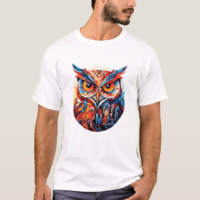 Owl Bird Animal World Wildlife Beauty Discovery T-Shirt (Vorderseite)