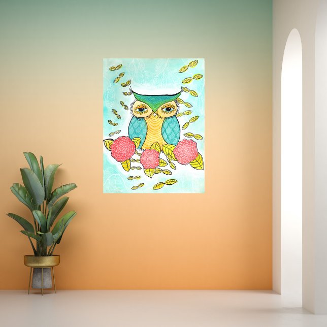 Owl Bird Garden Forest Aquarell Pinakothek Züst Poster (Von Creator hochgeladen)