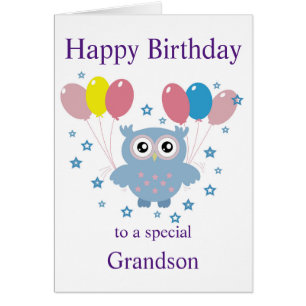 Owl Birthday Card for Grandparents