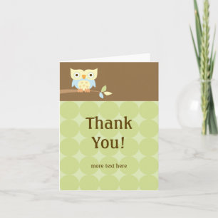 Owl Birthday Danke Karte