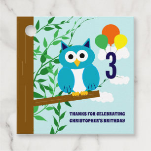 Owl Birthday Geschenkanhänger