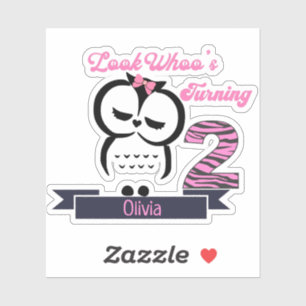 Owl Birthday Sticker