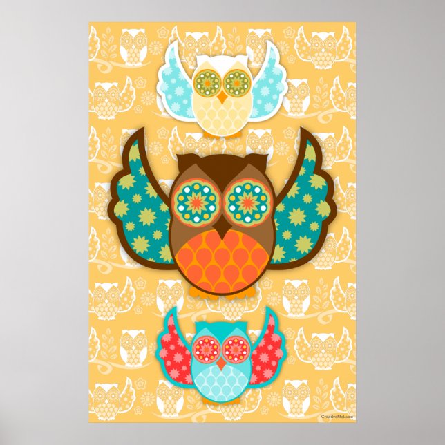Owl Boheme Poster - Wählen Sie eine beliebige Hint (Vorne)