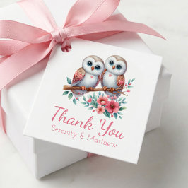 Owl Boho Rustic Country Woodland Wedding Thank You Geschenkanhänger