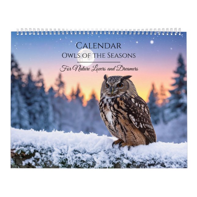 Owl Calendar – Majestic Owls & Seasonal Wildlife,  Kalender (Titelbild)