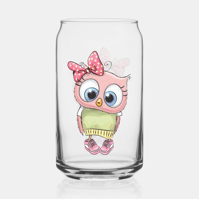 Owl Can Glass Dosenglas (Vorderseite)