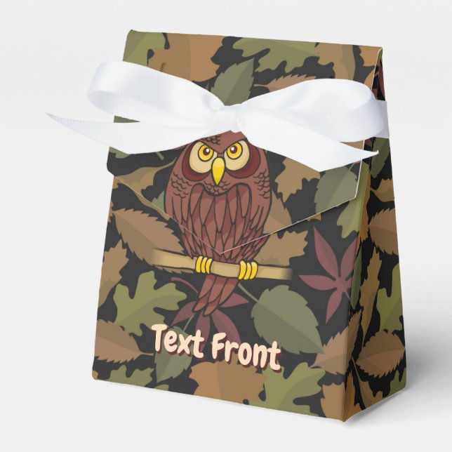Owl Cartoon Gefälligkeitsbox Geschenkschachtel (Vorderseite)