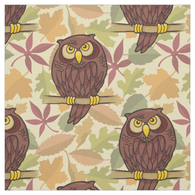 Owl Cartoon Muster Stoff (Muster)