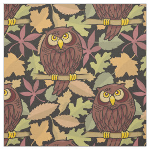 Owl Cartoon Muster Stoff