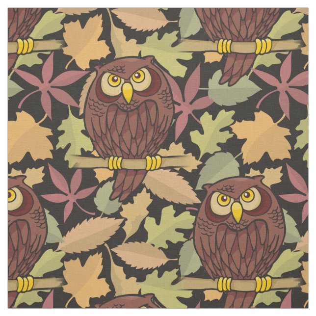 Owl Cartoon Muster Stoff (Muster)