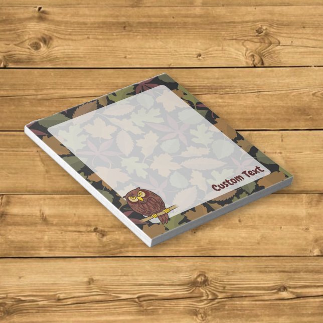 Owl Cartoon Notepad Notizblock (Von Creator hochgeladen)