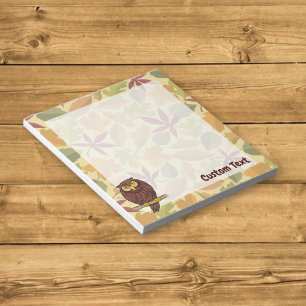 Owl Cartoon Notepad Notizblock
