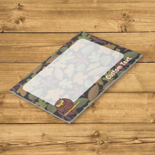 Owl Cartoon Notepad Notizblock